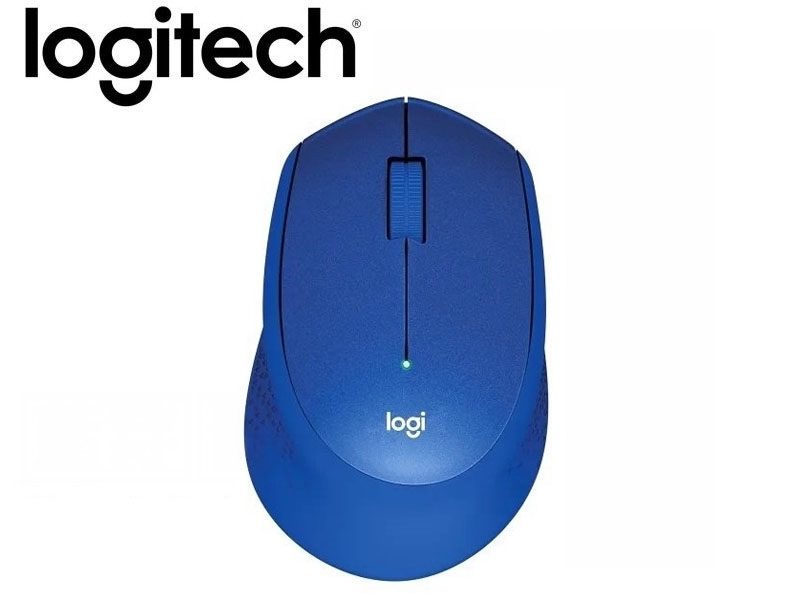 Logitech M331舒適靜音滑鼠-藍